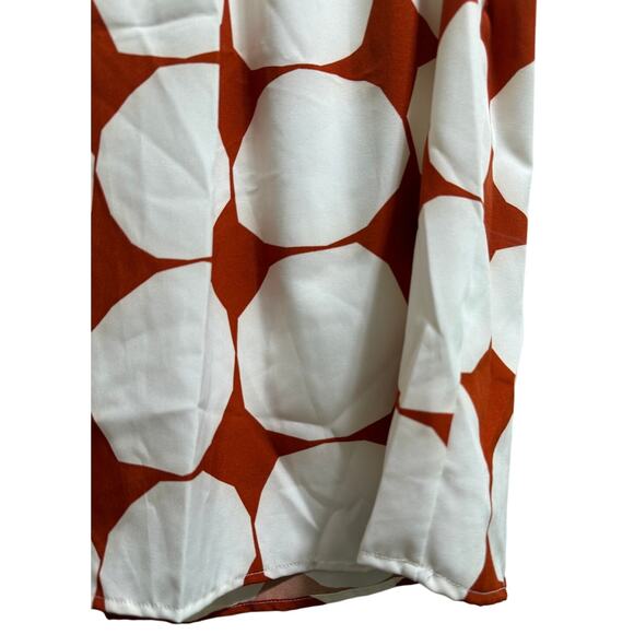 Ces Femme Red and White Patterned Sleeveless Blouse - Size Small - NWT - Picture 5 of 6